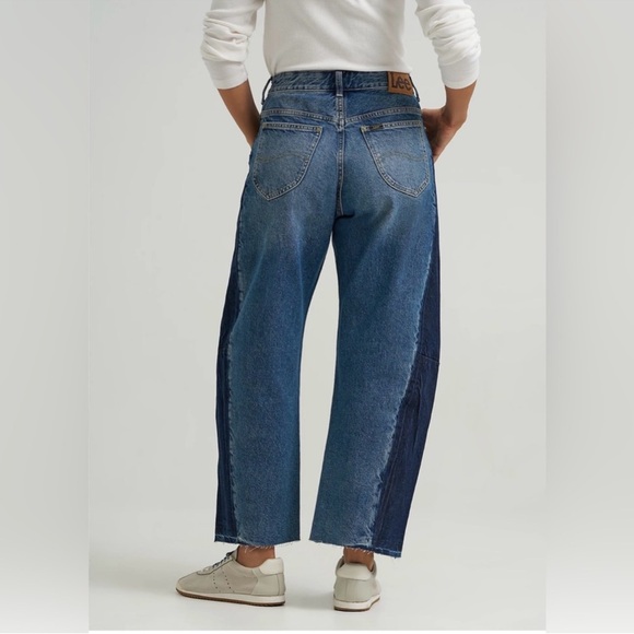 NWT! LEE ADJUSTABLE LOW SLUNG BARREL RIDER JEAN in Blissful Blue size 28 - Picture 5 of 10